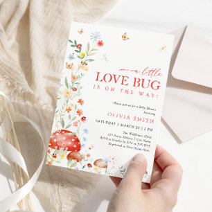 Invitación Wildflower Little Love Bug Baby Shower