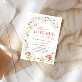 Invitación Wildflower Love Bug Baby Shower