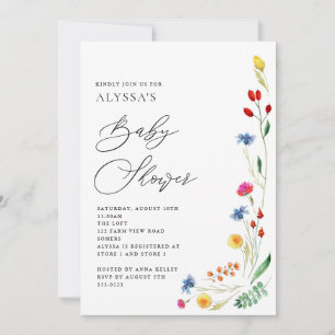 Invitación Wildflower Meadow Baby Shower