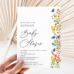 Invitación Wildflower Meadow Baby Shower
