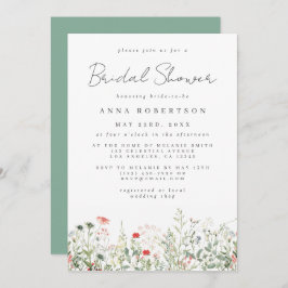 Invitación Wildflower Meadow Bridal Shower