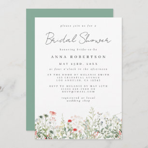 Invitación Wildflower Meadow Bridal Shower