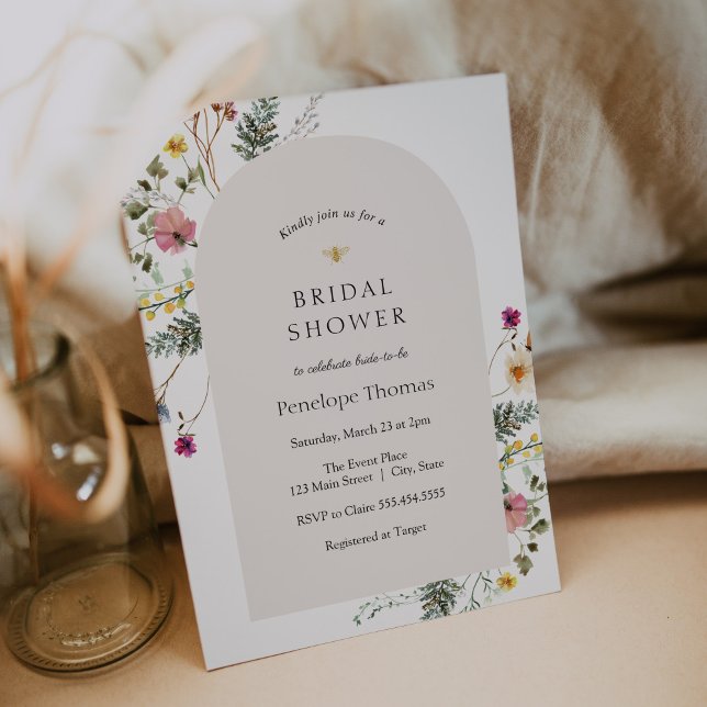 Invitación Wildflower Meadow Bridal Shower Arch (Subido por el creador)