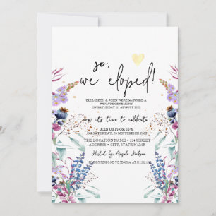 Invitación Wildflower Meadow Elopement