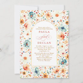 Invitación Wildflower Meadow Garden Floral Rehearsal Dinner