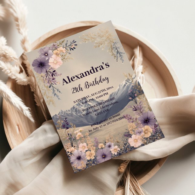 Invitación Wildflower Mountain Milestone Celebration (Subido por el creador)