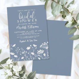 Invitación Wildflower Periwinkle Bridal Shower