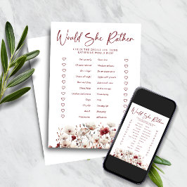 Invitación Wildflower Preferiría Un Juego De Ducha De Novias