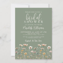 Wildflower Sage Green Bridal Shower