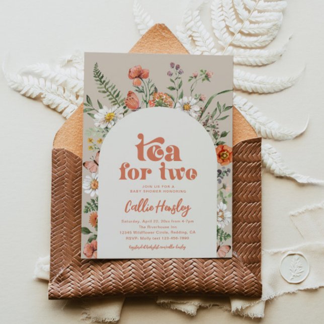 Invitación Wildflower Tea Fiesta Baby Shower (Subido por el creador)