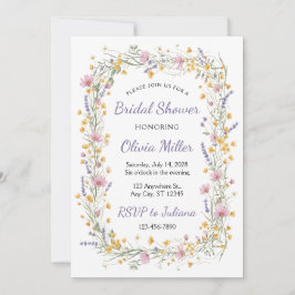 Invitación Wildflower Watercolor Bridal Shower Invite