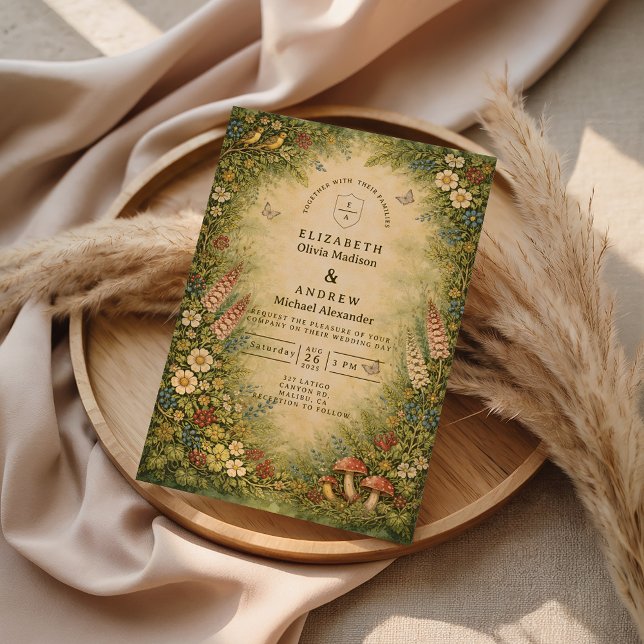 Invitación Wildflower Woodland Garden Wedding (Subido por el creador)