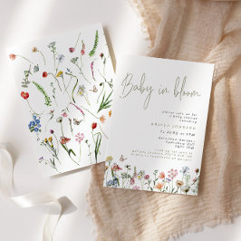 Invitación Wildflowers Baby In Bloom Baby Shower Invitation