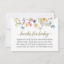 Invitación Wildflowers Baby Shower Book Request Card