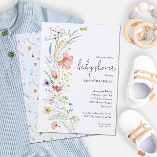 Invitación Wildflowers Boy Baby Shower