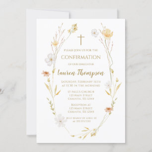 Invitación Wildflowers Confirmation Invitation