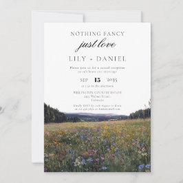 Invitación Wildflowers Floral Elopement Wedding Reception