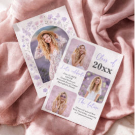 Invitación Wildflowers Graduation Photo Invitation