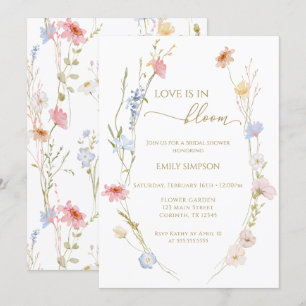 Invitación Wildflowers Love is in bloom Bridal Shower 