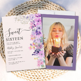 Invitación Wildflowers Sweet 16 Birthday Celebration
