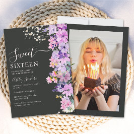 Invitación Wildflowers Sweet 16 Birthday Celebration