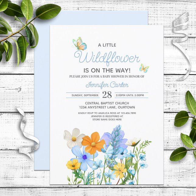 Invitación Wildflowers Theme Baby Shower (Subido por el creador)