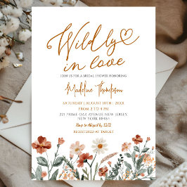 Invitación Wildly in Love Fall Wildflower Bridal Shower