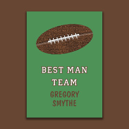 Invitación Will You Be My Best Man Football Card