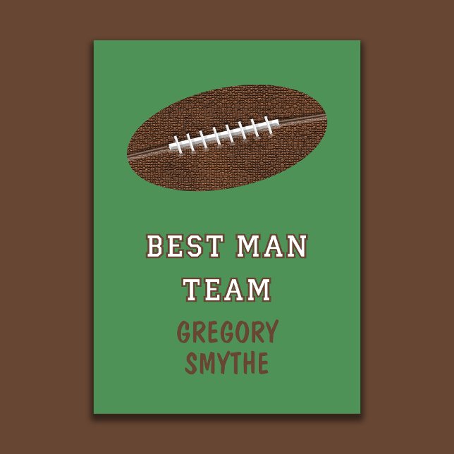 Invitación Will You Be My Best Man Football Card (Subido por el creador)