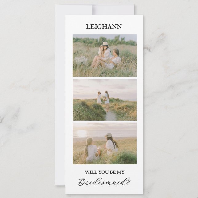 Invitación Will You Be My Bridesmaid Bridesmaid Proposal Card (Anverso)