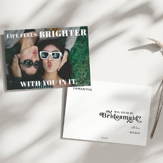 Invitación Will you be my bridesmaid Proposal photo 