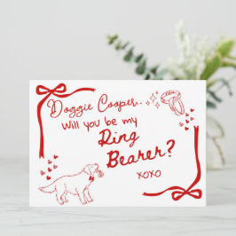 Invitación Will you be my Doggie Ring Bearer Card Invitation