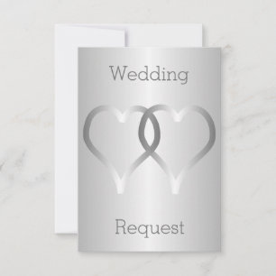 Invitación Will You Be My Flower Girl Invitation Silver Heart
