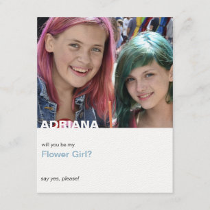Invitación Will You Be My Flower Girl Simple Moderne Photo