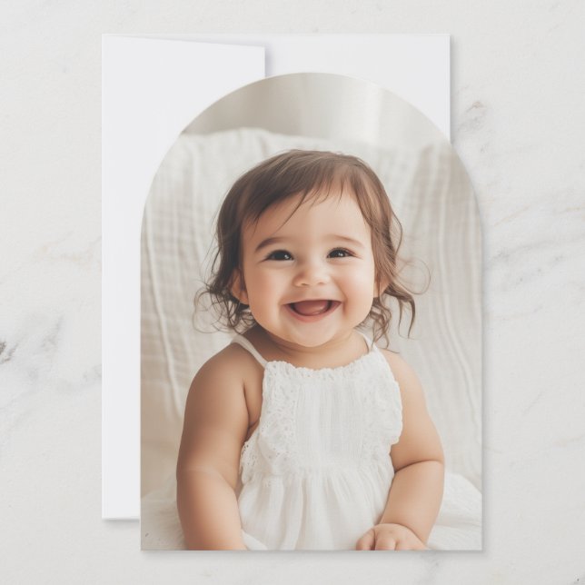 Invitación Will You Be My Godparents Arch Photo Proposal (Anverso)