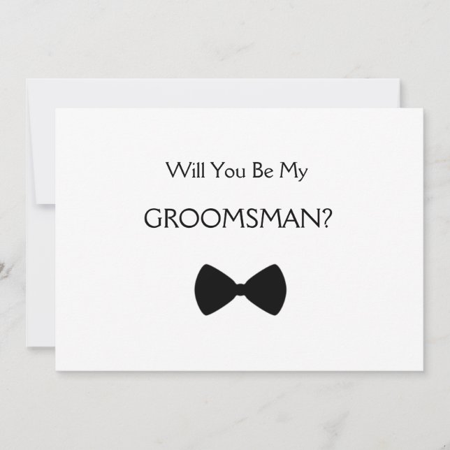 Invitación Will you be my groomsman? (Anverso)
