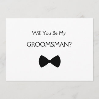 Invitación Will you be my groomsman?