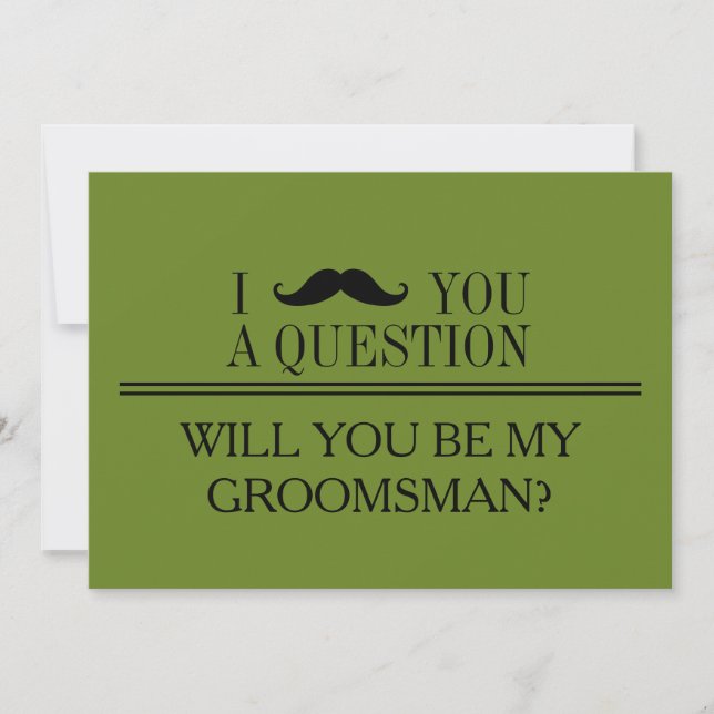 Invitación Will you be my Groomsman? (Anverso)