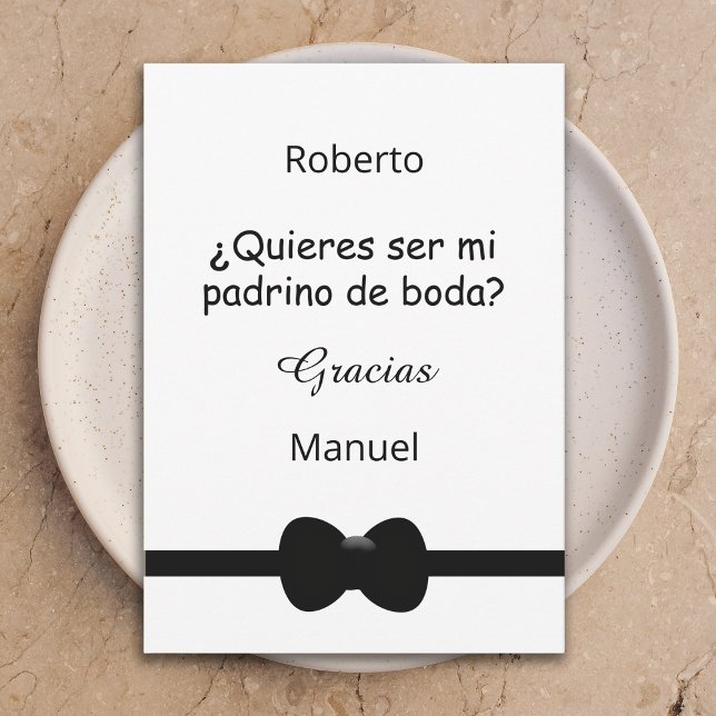 Invitación Will You Be My Groomsman in Spanish Language (Subido por el creador)