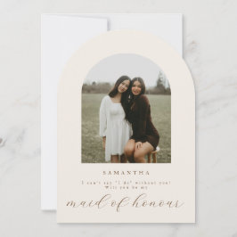 Invitación Will You Be My Maid Of Honour Photo Proposal Card