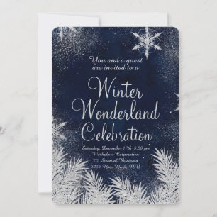 Invitación Willerland de invierno corporativo de copo de niev