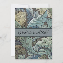 Invitación William Morris Acanthus Sage Flor Floral Botánica
