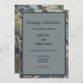 Invitación William Morris Acanthus Sage Flor Floral Botánica