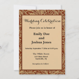 Invitación William Morris Arcadia Floral Garden Classi