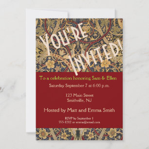 Invitación William Morris Bullerswood Faux Tapestry