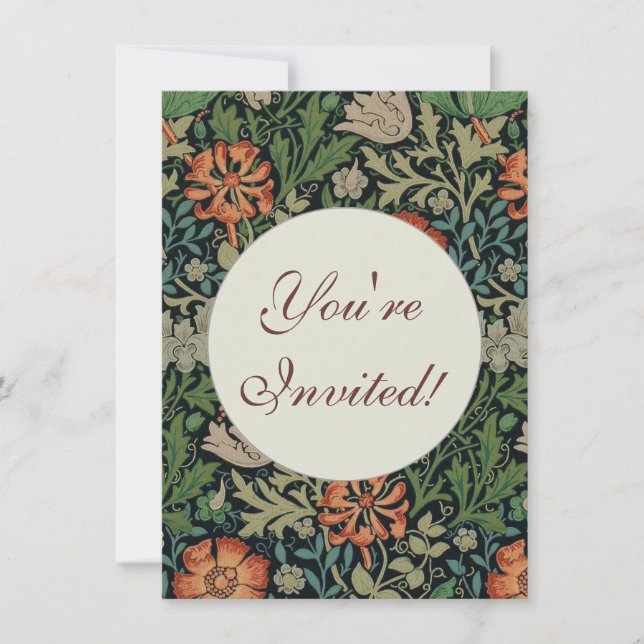 Invitación William Morris Compton Wallpaper Classic (Anverso)