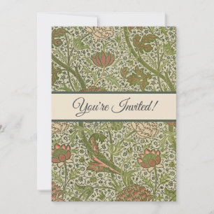 Invitación William Morris Cray Sage Flor Floral Botánica