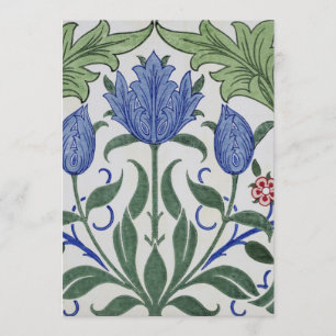 Invitación William Morris - Diseño de papel de escritorio flo