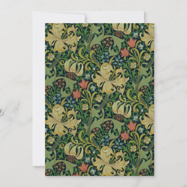 Invitación William Morris Golden Lily (Anverso)