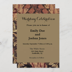 Invitación William Morris Honeysuckle Arte Inglés Clásico